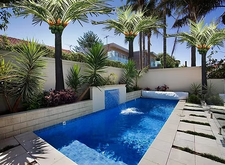 Tropical pool landscaping